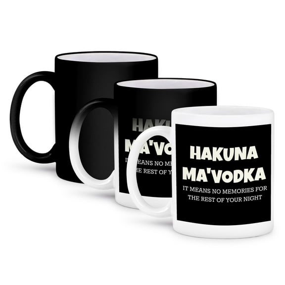 3dRose, Hakuna MaVodka means no memories for the rest of your night, 11oz Magic Transforming Mug