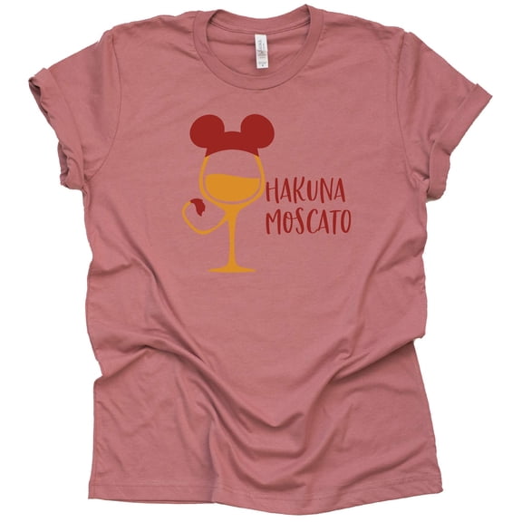 Hakuna Moscato Shirt, Epcot Shirt, Theme Park Shirt Unisex Short Sleeve (Small-Mauve)