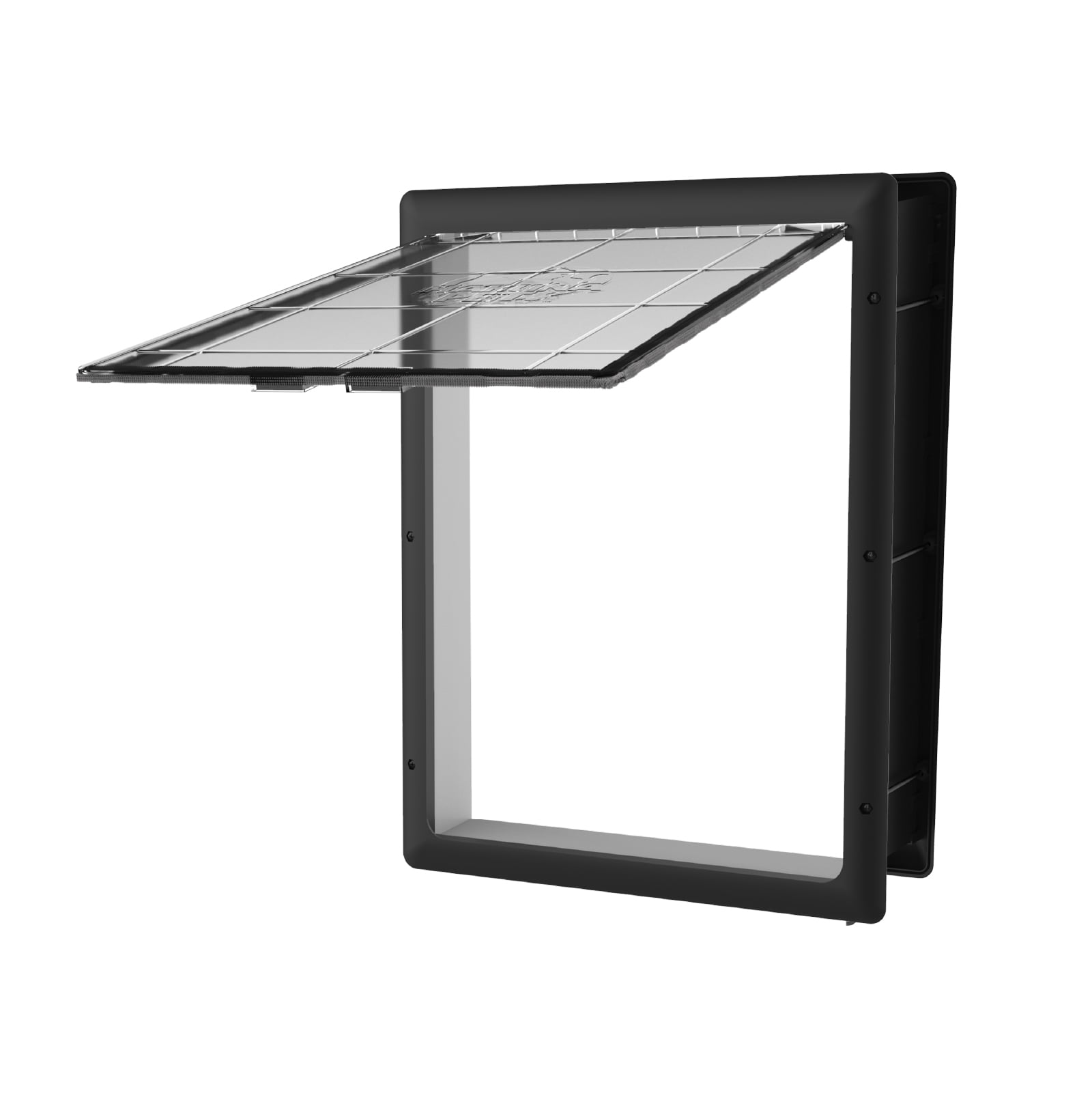 Large Black Plastic Pet Door with Magnetic Lock