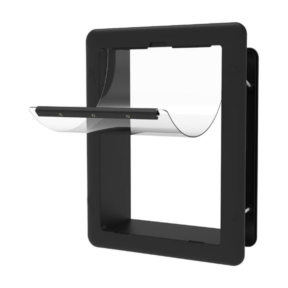 Hakuna Pets Black Essential Small Pet Door for Screens, Doors & Walls up to 2.76" Thick, for Dogs and Cats up to 11 lbs