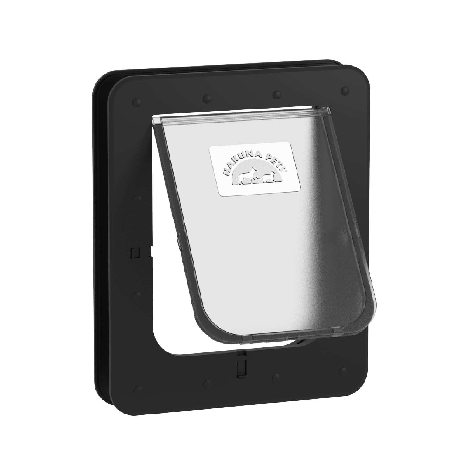 Medium Black Polycarbonate Pet Door with Lock