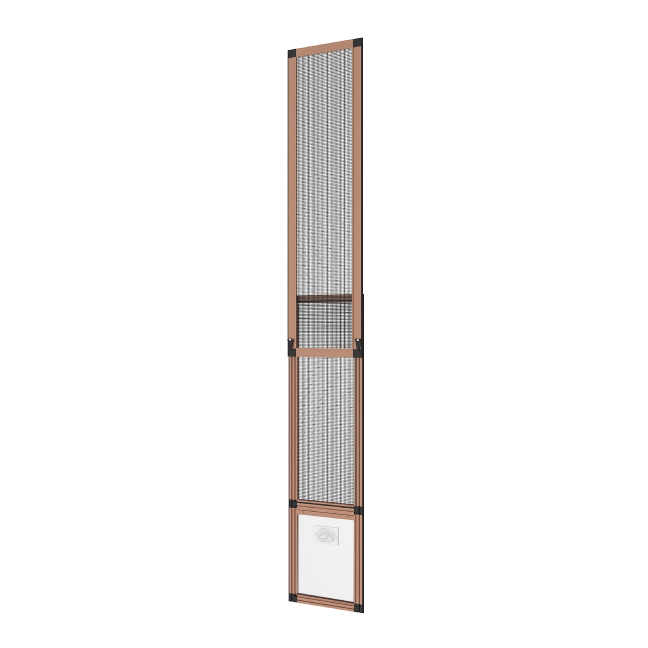 Hakuna Pets Large Bronze Mesh Patio Pet Door, Suitable for Screen Sliding Doors, for Dogs & Cats up to 100 lbs