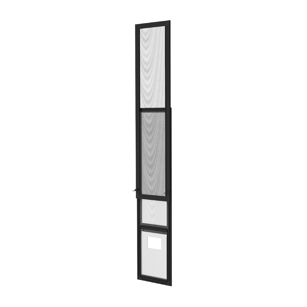 Medium Black Aluminum Sliding Door Pet Insert for Dogs and Cats