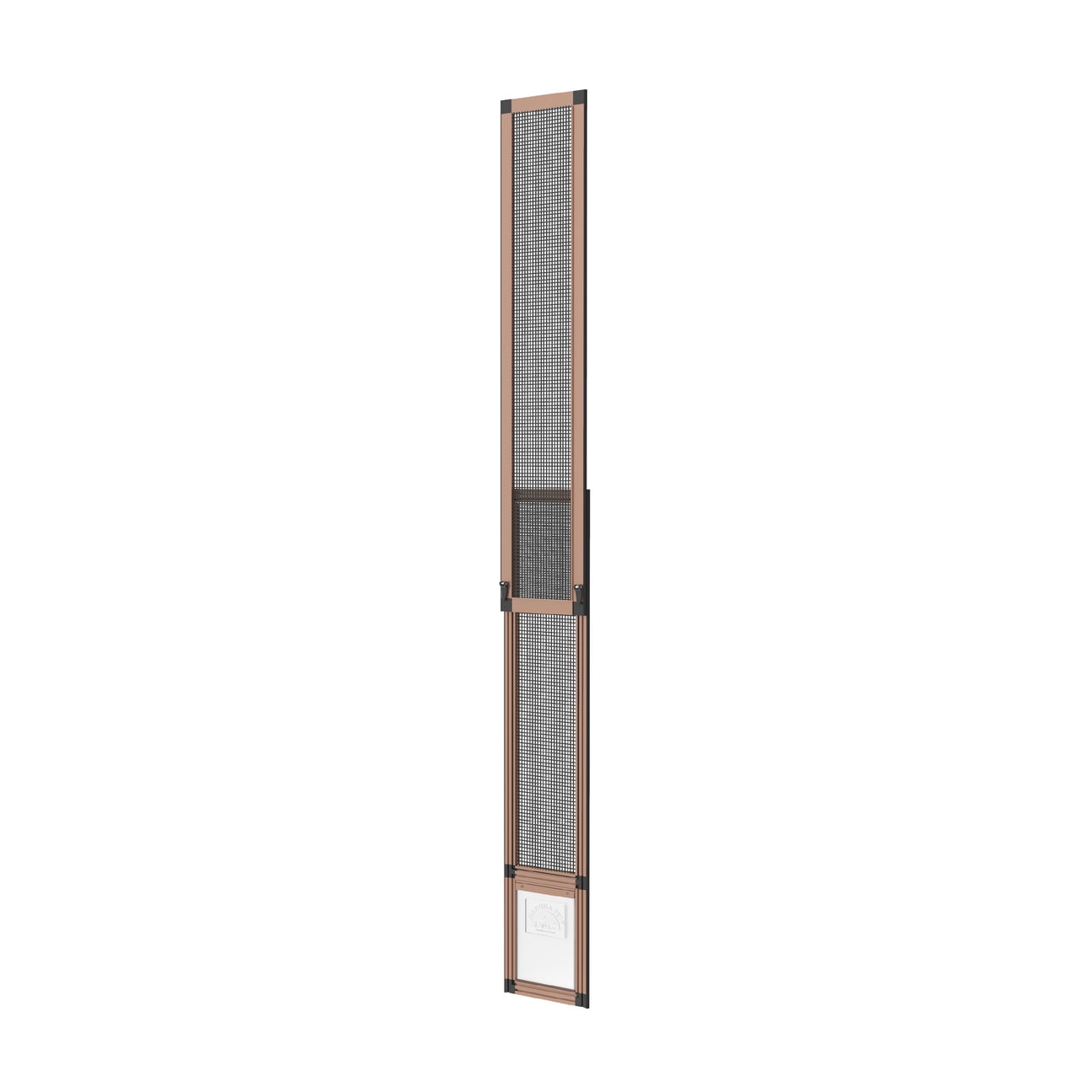 Hakuna Pets Small Bronze Mesh Patio Pet Door, Suitable for Screen Sliding Doors, for Dogs & Cats up to 11 lbs