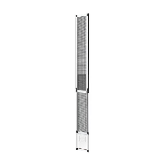 Hakuna Pets Small Silver Mesh Patio Pet Door, Suitable for Screen Sliding Doors, for Dogs & Cats up to 11 lbs