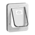thumbnail image 1 of Hakuna Pets Super Tough Small Dog & Cat Pet Door with 2-Way Locks for Screens, Doors, Walls & Glass up to 2.17" Thick, for Pets up to 20 lb, White, 1 of 8