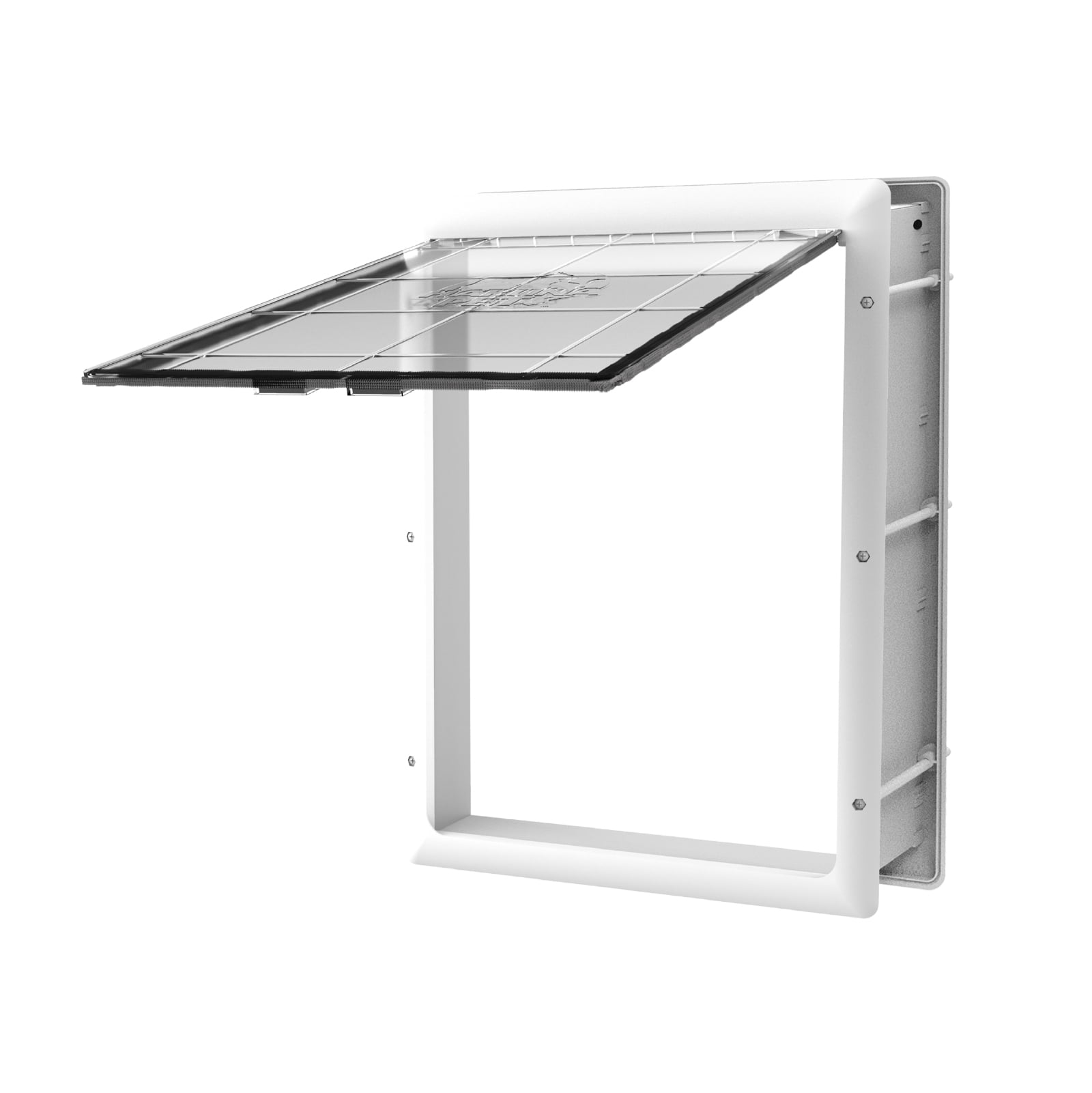 Hakuna Pets White Essential Large Pet Door for Screens, Doors & Walls up to 2.17" Thick, for Dogs up to 100 lbs