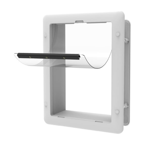 Hakuna Pets White Essential Small Pet Door for Screens, Doors & Walls up to 2.76" Thick, for Dogs and Cats up to 20 lbs