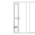 thumbnail image 1 of Hakuna Pets Medium White Glass Sliding Door Patio Pet Door, With Lockable Flap, Suitable for Most Sliding Doors, 1 of 9