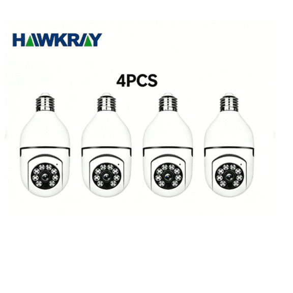Hawkray Tech PW4 360 Panoramic PTZ Surveillance Camera with 4 Cameras, White