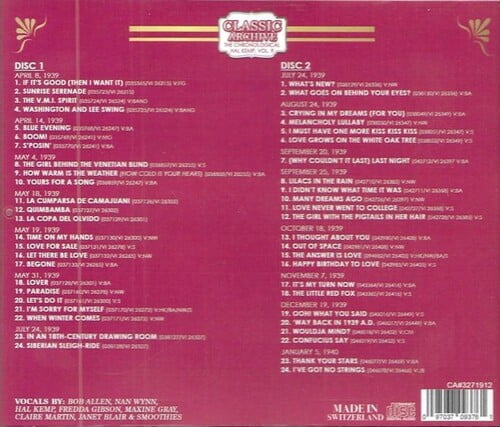 Hal Kemp and His Orchestra - Chronological Hal Kemp, Vol. 9 - 1939-1940 - Music & Performance - CD