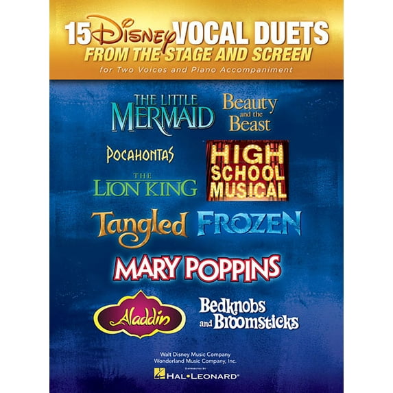 15 Disney Vocal Duets: From Stage and Screen, (Paperback)