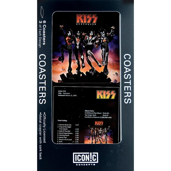 158567 Kiss Destroyer Coaster Gift Tin Box