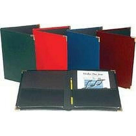 Marlo Plastics Band and Orchestra Rehearsal Folder 12" x 14" with Brass Corners and Pencil Loop Blue