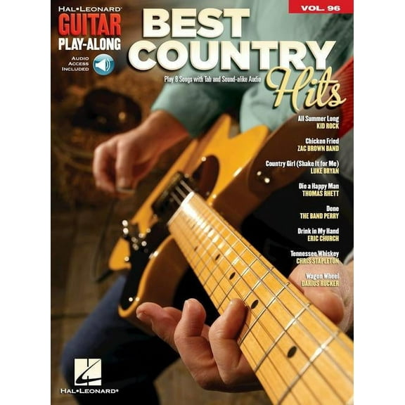 Hal Leonard Best Country Hits Guitar Play-Along Volume 96 Book/Audio Online