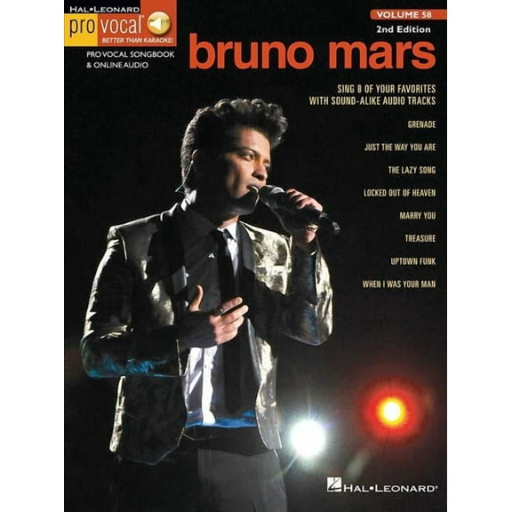 Hal Leonard Bruno Mars (Pro Vocal Men's Edition Volume 58) Pro Vocal Series Softcover Audio Online