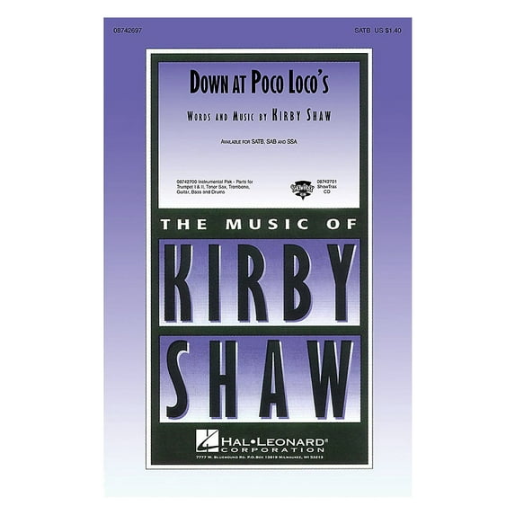Hal Leonard Down at Poco Loco's Combo Parts Composed by Kirby Shaw