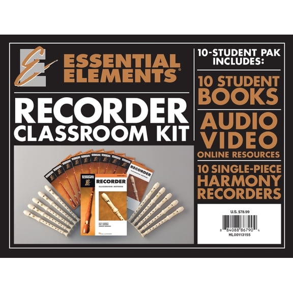 Essential Elements for Recorder Classroom Kit: Includes 10 Student Books Online Audio and 10 Recorders, (Paperback)