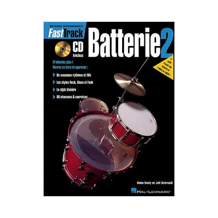 Hal Leonard FastTrack Drum Method - Book 2 - French Edition Fast Track Music Instruction BK/CD by Rick Mattingly