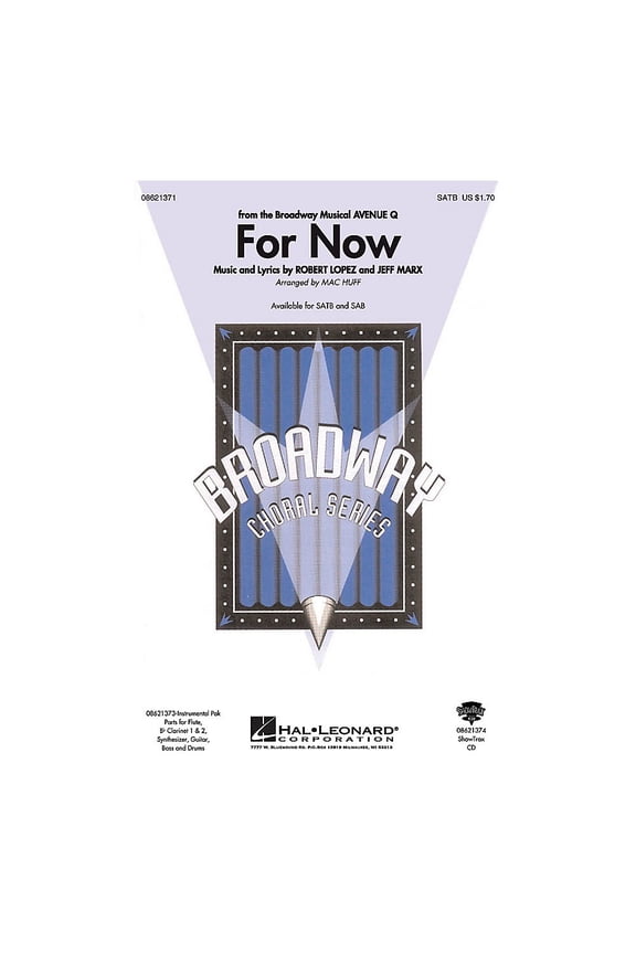 For Now (from Avenue Q) ShowTrax CD Arranged by Mac Huff