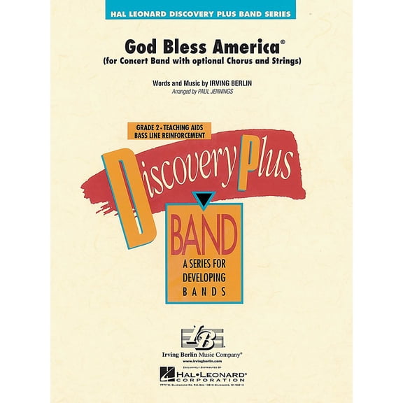 Hal Leonard God Bless America - Discovery Plus Concert Band Series Level 2 arranged by Paul Jennings