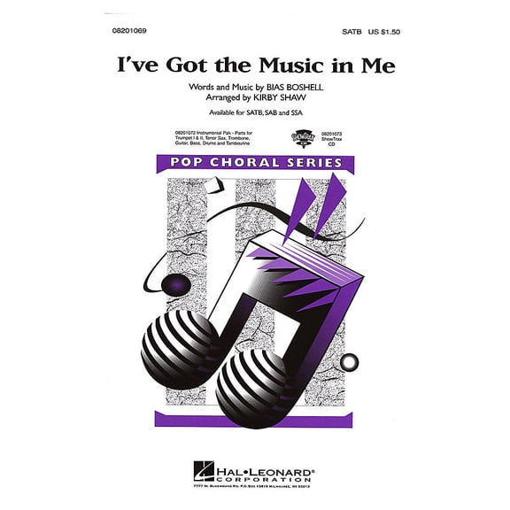 Hal Leonard I've Got the Music in Me ShowTrax CD Arranged by Kirby Shaw