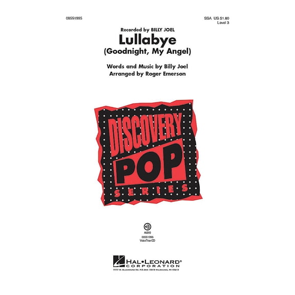 Lullabye (Goodnight, My Angel) VoiceTrax CD by Billy Joel Arranged by Roger Emerson