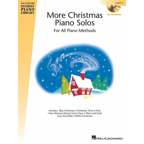 Hal Leonard More Christmas Piano Solos - Level 3 Piano Library Series Book with CD