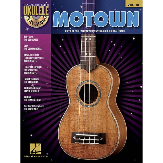 Hal Leonard Motown (Ukulele Play-Along Volume 10) Ukulele Play-Along Series Softcover with CD Performed by Various