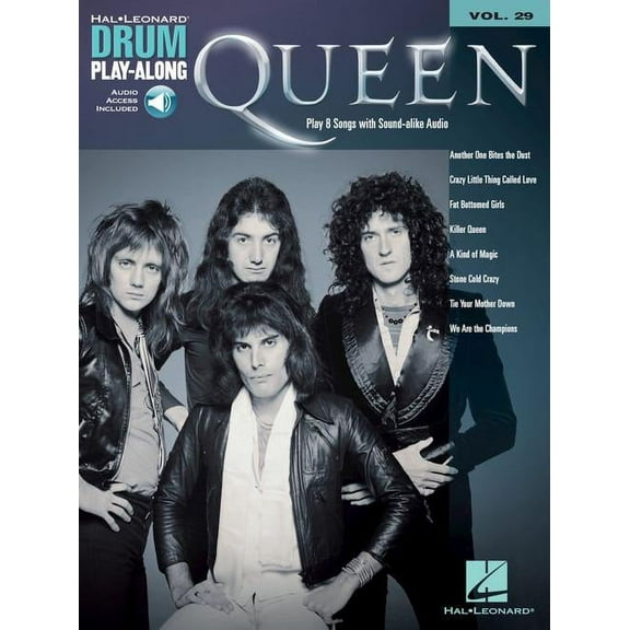 Hal Leonard Queen Drum Play-Along Volume 29 Songbook Book/Audio Online