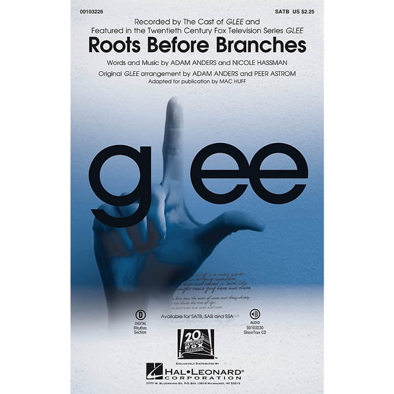 Hal Leonard Roots Before Branches ShowTrax CD by The Cast of GLEE Arranged by Adam Anders