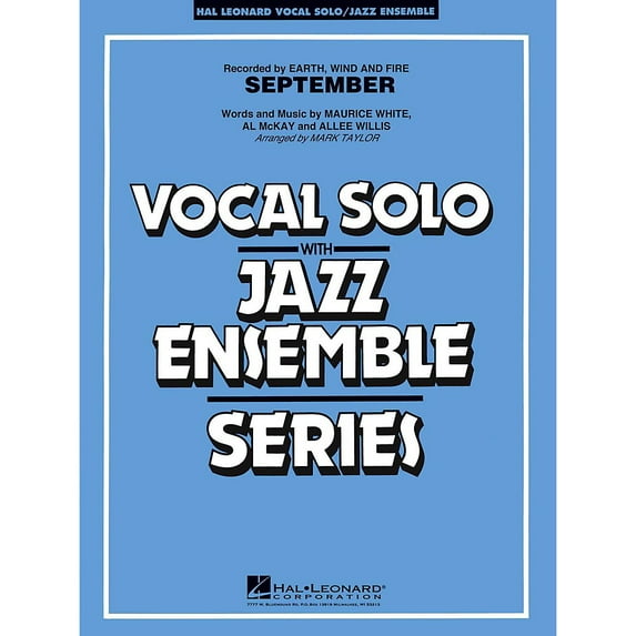 Hal Leonard September Vocal Solo Jazz Band Level 3 - 4