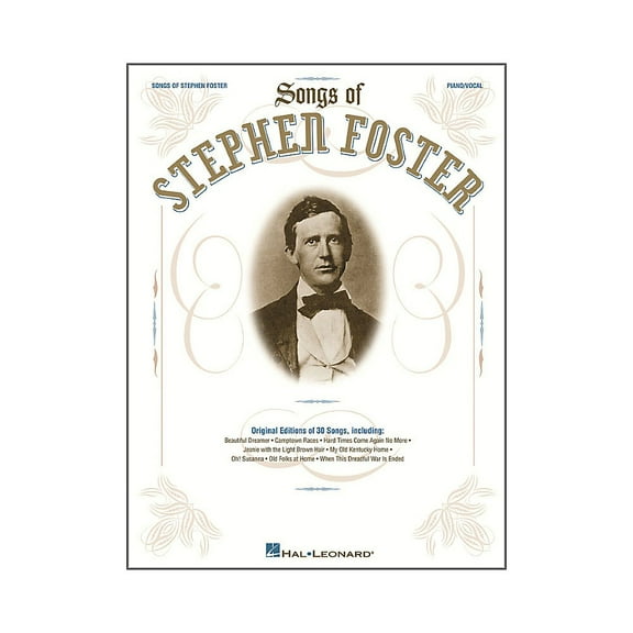Hal Leonard Songs Of Stephen Foster arranged for piano, vocal, and guitar (P/V/G)