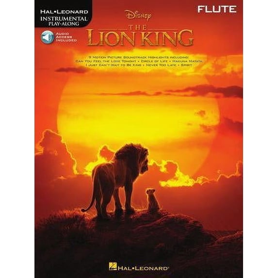 Hal Leonard The Lion King for Flute Instrumental Play-Along Book/Audio Online
