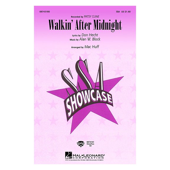 Walkin' After Midnight ShowTrax CD by Patsy Cline Arranged by Mac Huff