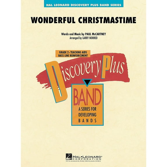 Hal Leonard Wonderful Christmastime - Discovery Plus Concert Band Series Level 2 arranged by Larry Norred