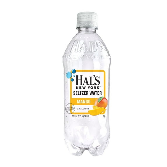 Hal's NY Beverage, Mango, 20 Fl Oz Bottles (12 Pack)