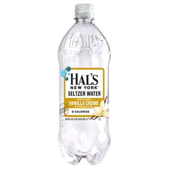 Hal's New York Vanilla Seltzer Water, 33.8 fl oz (1L)