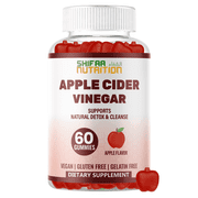 Shifaa Nutrition Halal Apple Cider Vinegar Gummies   60 Ct | Cleanse, Detox, Immune & Digestive Support   Vegan, Non-GMO, Gelatin-Free, Keto