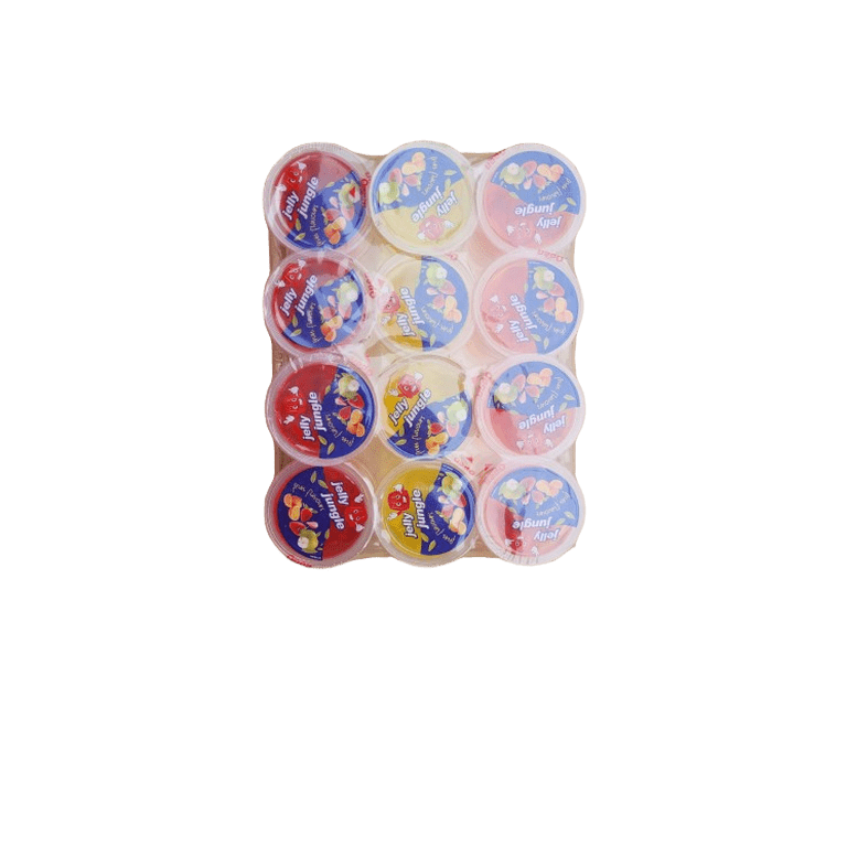 Halal-Jelly Jungle,Fruit Flavored Jelly Cups -Mango, Strawberry