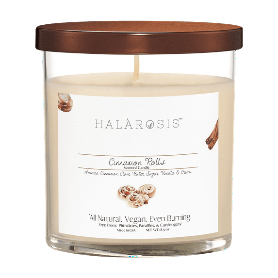Halarosis, 8.5 oz, Soy Candle, Cinnamon Rolls, Container Candle
