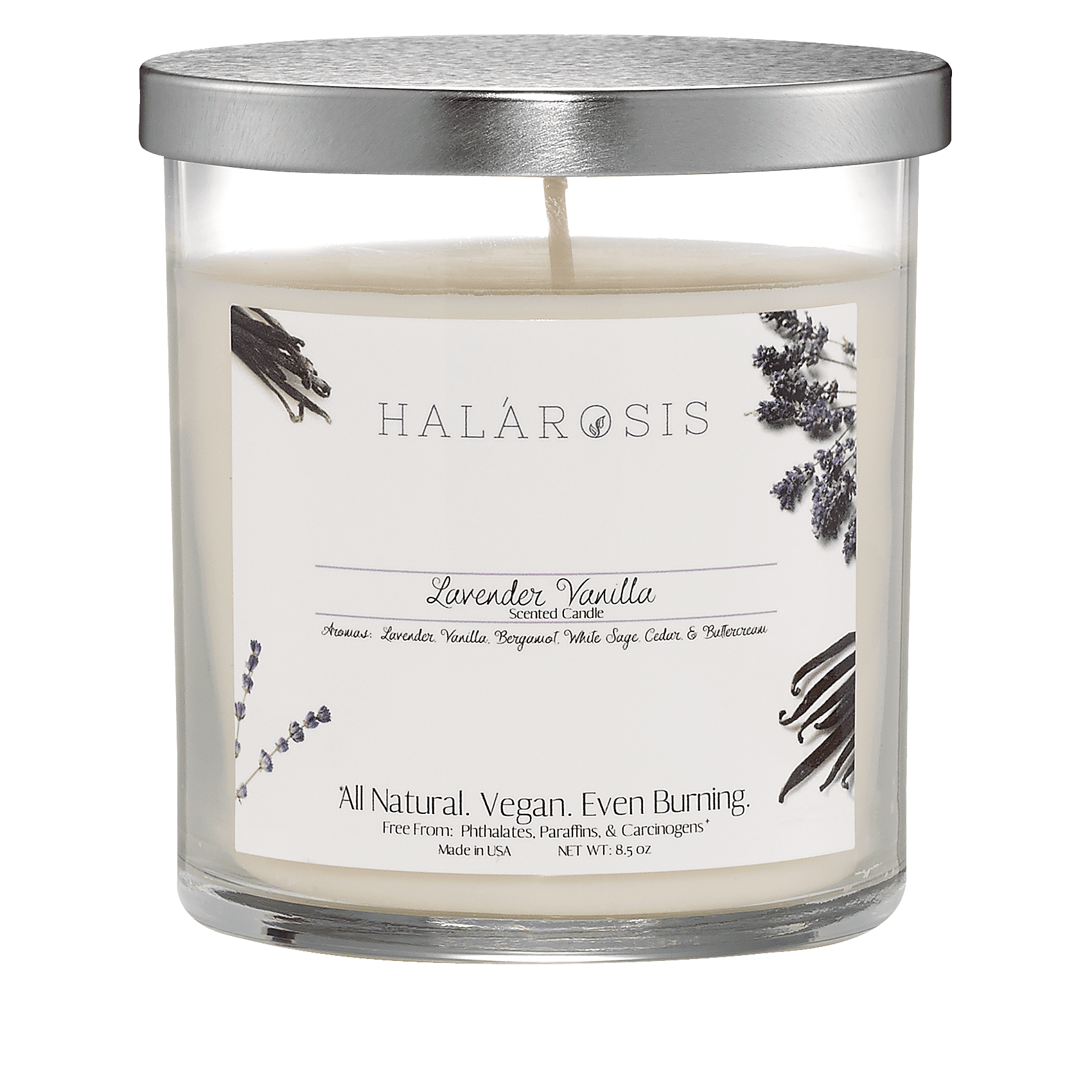 Halarosis, 8.5 oz, Soy Candle, Lavender Vanilla, Container Candle