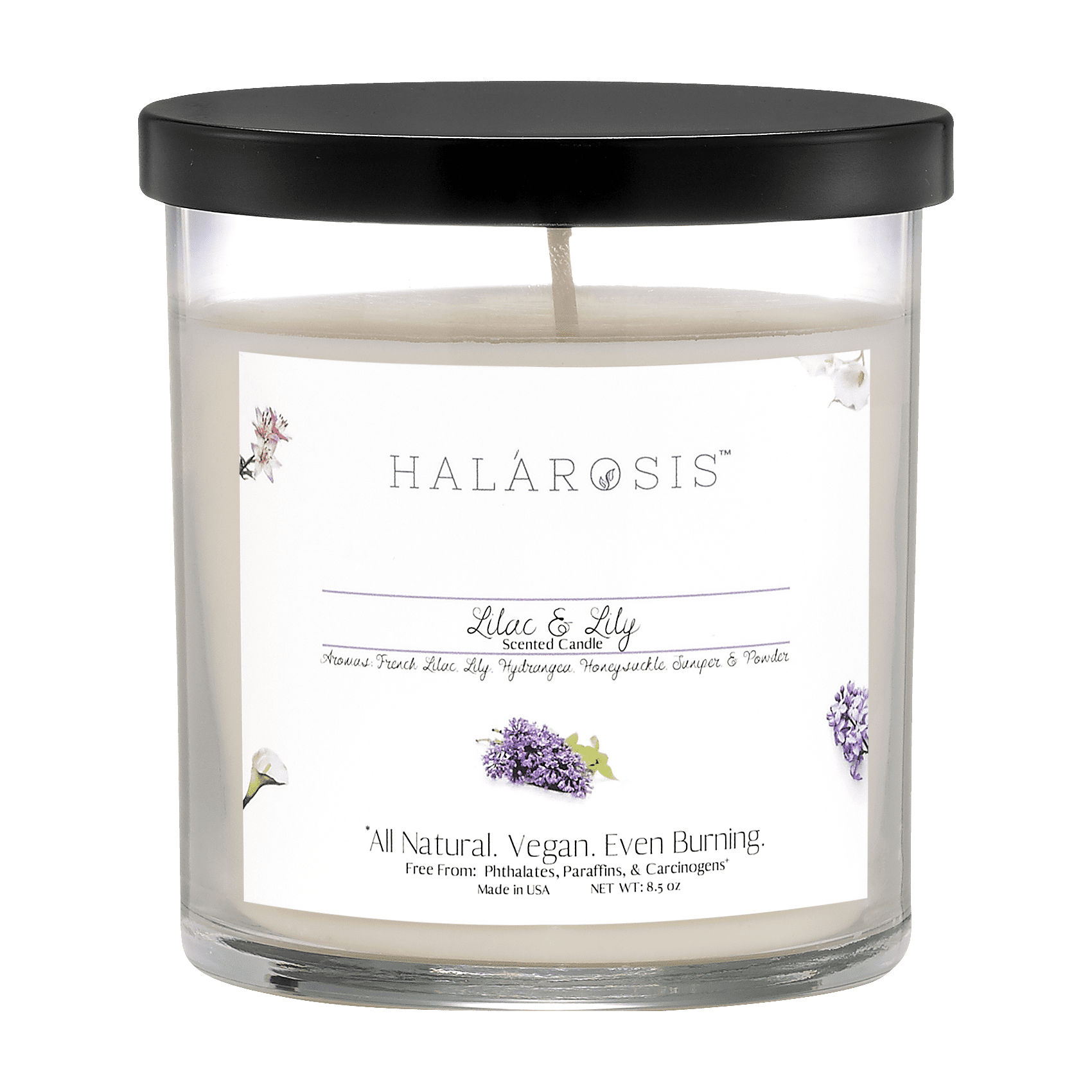 Halarosis, 8.5 oz, Soy Candle, Lilac & Lily, Container Candle