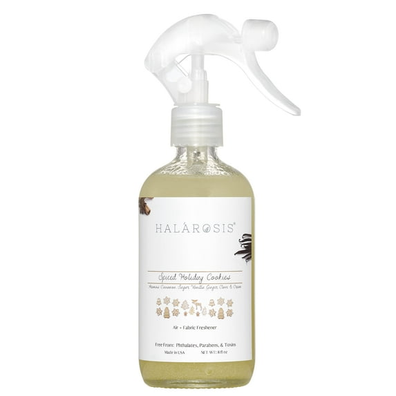Halarosis All Natural Air + Fabric Fresheners, Highly Scented (8 fl oz) (Spiced Holiday Cookies)