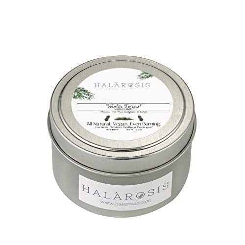 Halarosis Soy Candles - Long Burning Candle - Holiday Candles - Burns Up To 25 Hours - Gift for Birthday (Winter Forest 3.5 oz)