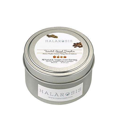 Halarosis Soy Candles - Long Burning Pumpkin Candle3.5 oz - Burns Up to 25 Hours - Gift for Birthday, Housewarming & Special Events