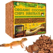 Halatool 10LB Natural Coconut Husk Chips, Premium Reptile Bedding & Terrarium Substrate for Snakes, Lizards, Frogs, and Small Animals