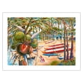 thumbnail image 1 of Halau Wa’a Ma Ke Ala Wai - Hawaiian Honolulu Canoe (Wa’a) Club - From an Original Hawaii Watercolor Painting by Peggy Chun - Bamboo Fine Art 290gsm Paper (Unframed) 12x16in, 1 of 4