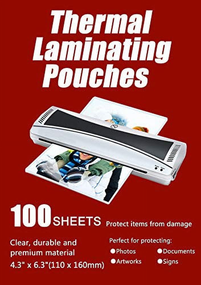 Halcent 4"x6" Thermal Laminating Pouches, 3 mil Thermal Laminator Pouches Sheets for Sealed