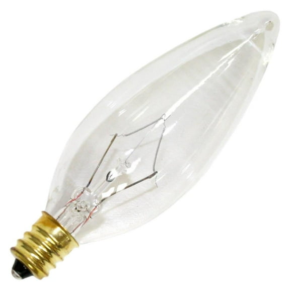 Halco BC2971 1003-25W Candelabra Light Bulb - B10 - Clear - Straight Tip - 3000 Life Hours - 220 Lumens - 130V
